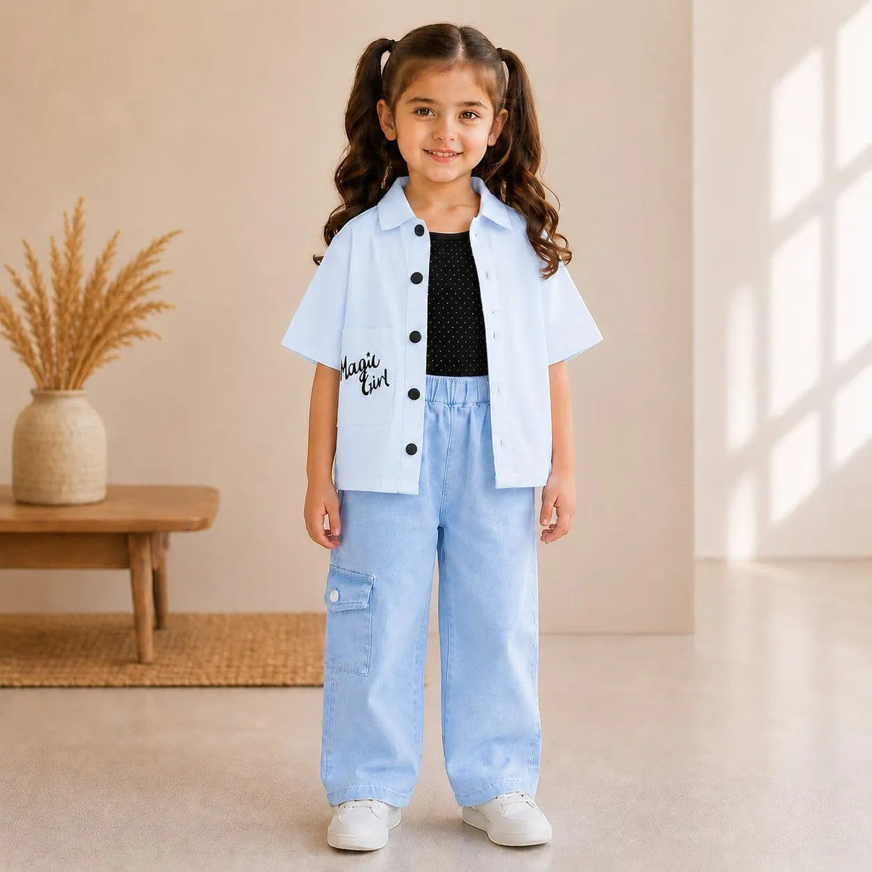 Premium Girls 3 Piece Casual Fashion Co-Ord Set | New Shirt Design for Girl | Hatchlingzz