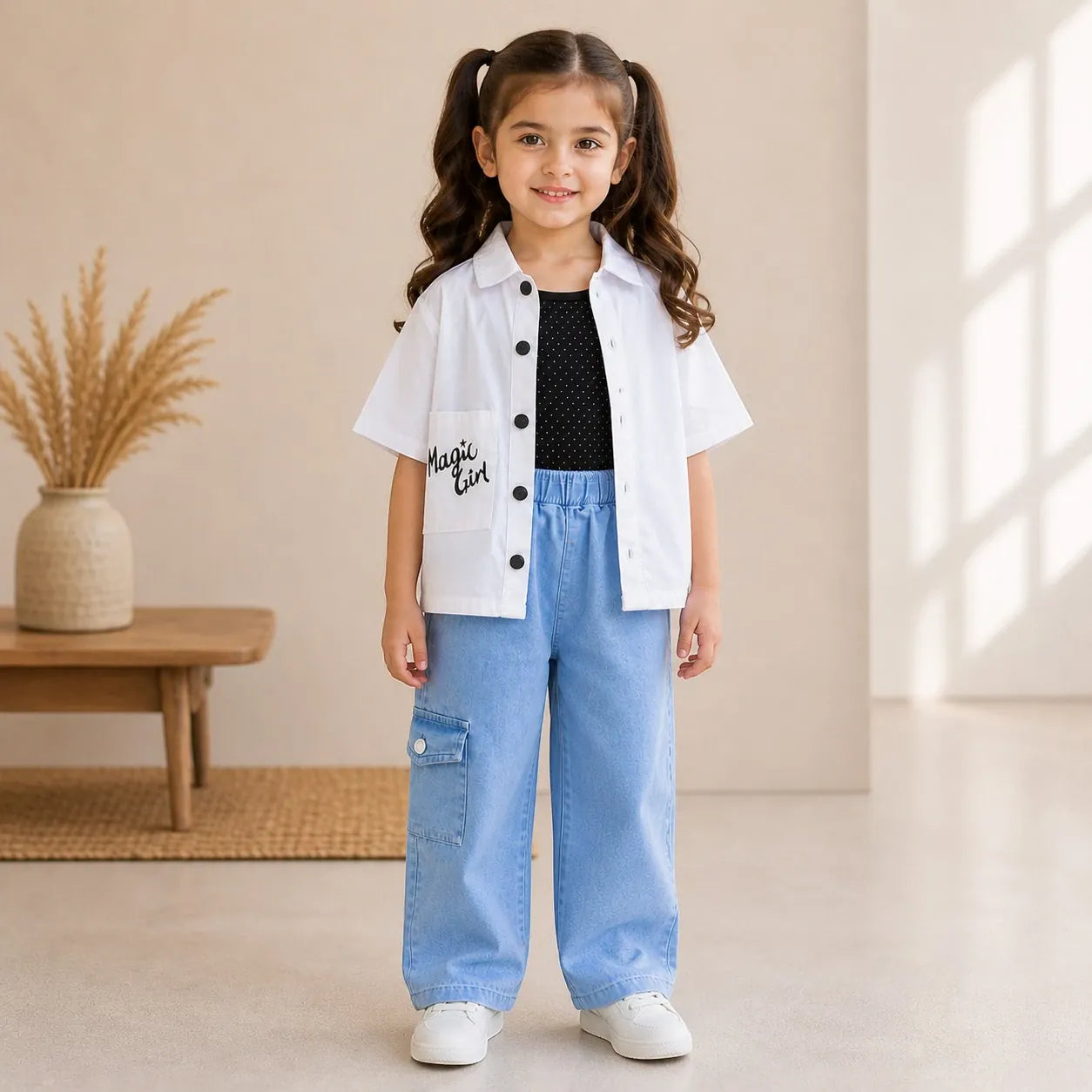 Premium Girls 3 Piece Casual Fashion Co-Ord Set | New Shirt Design for Girl | Hatchlingzz