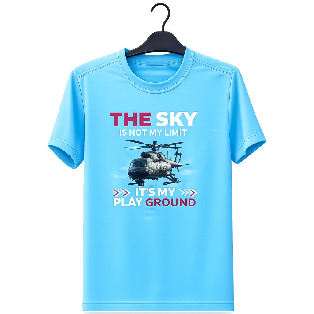 sky blue graphic T shirt, Soft, comfortable , breathable fabric