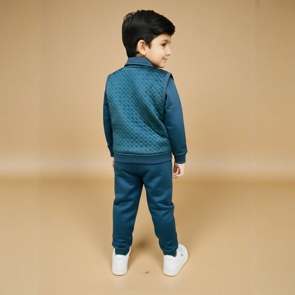 Green 3 Piece Winter Tracksuit Set