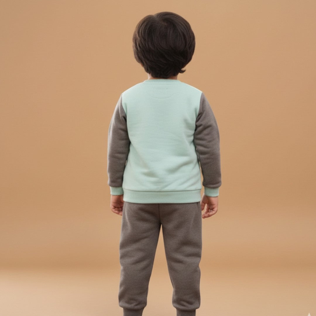 Light Blue Teddy Bear Tracksuit Set