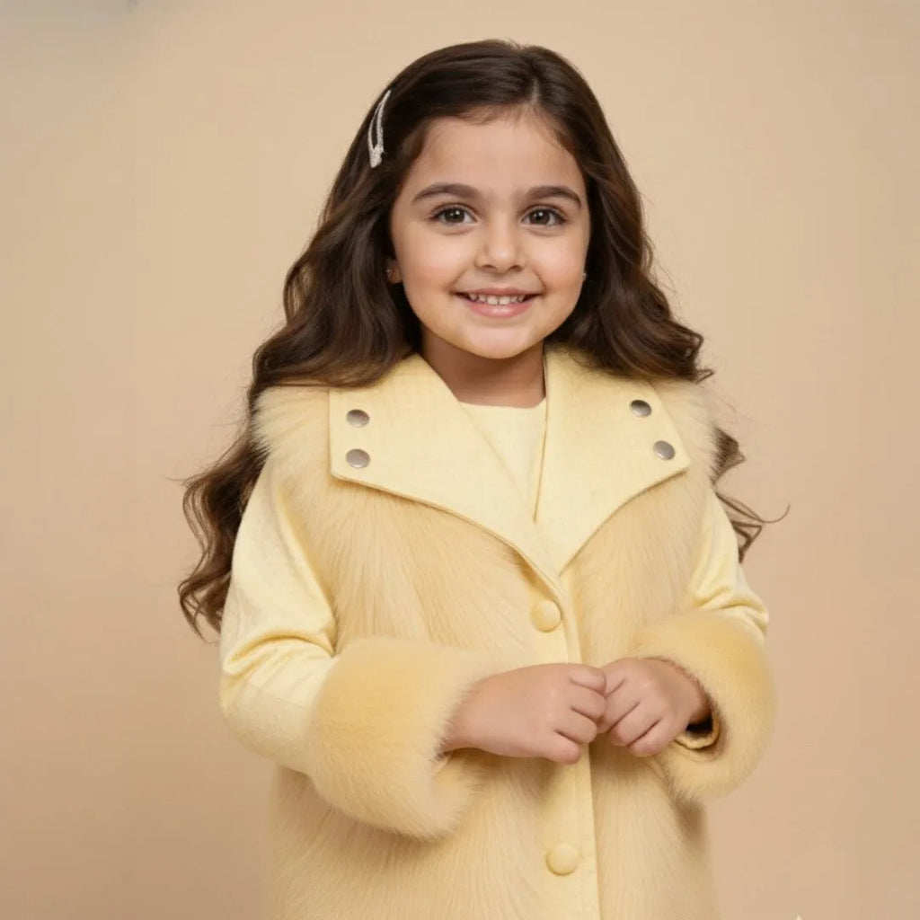 Light_yellow_fur_dress_fabric