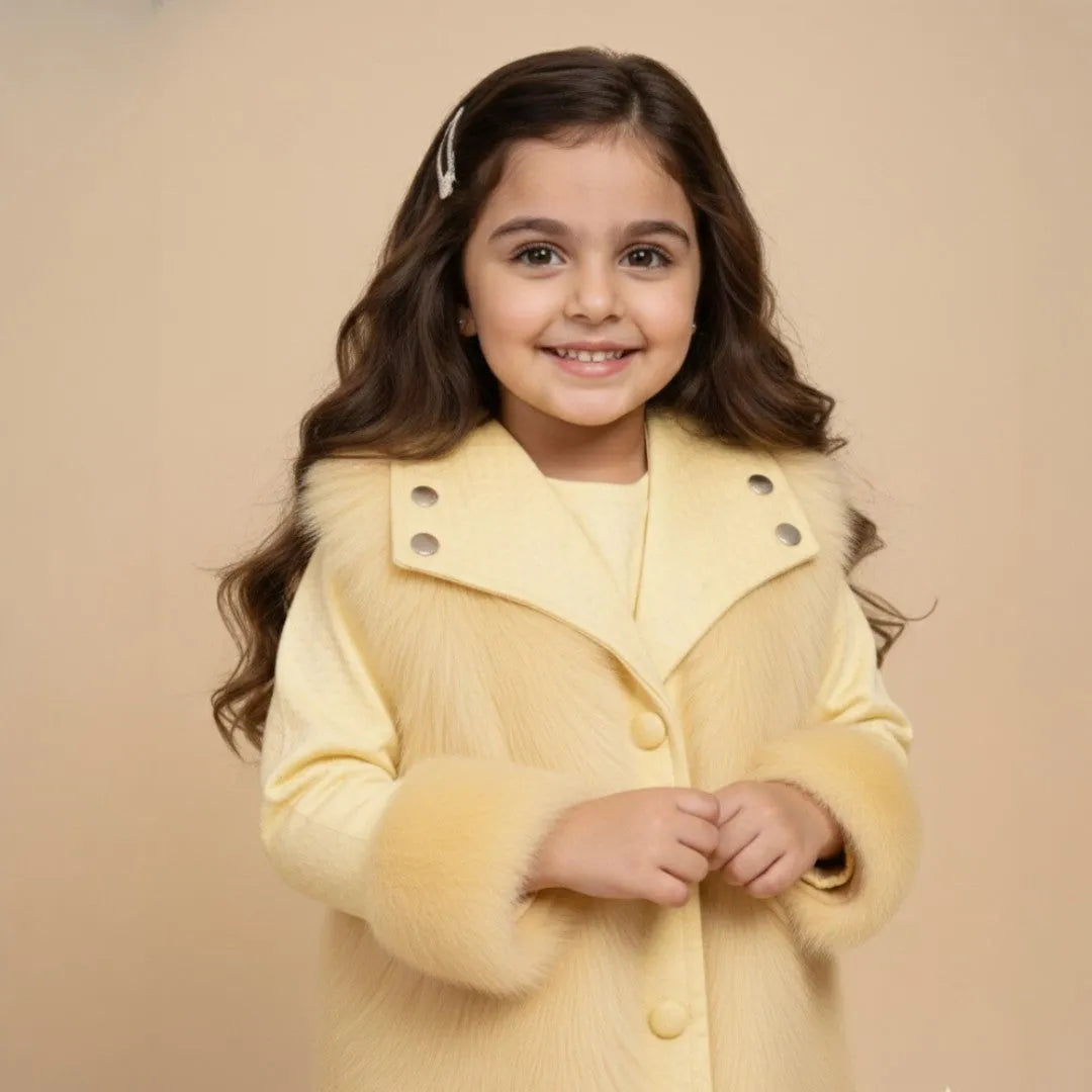 Light_yellow_fur_dress_fabric
