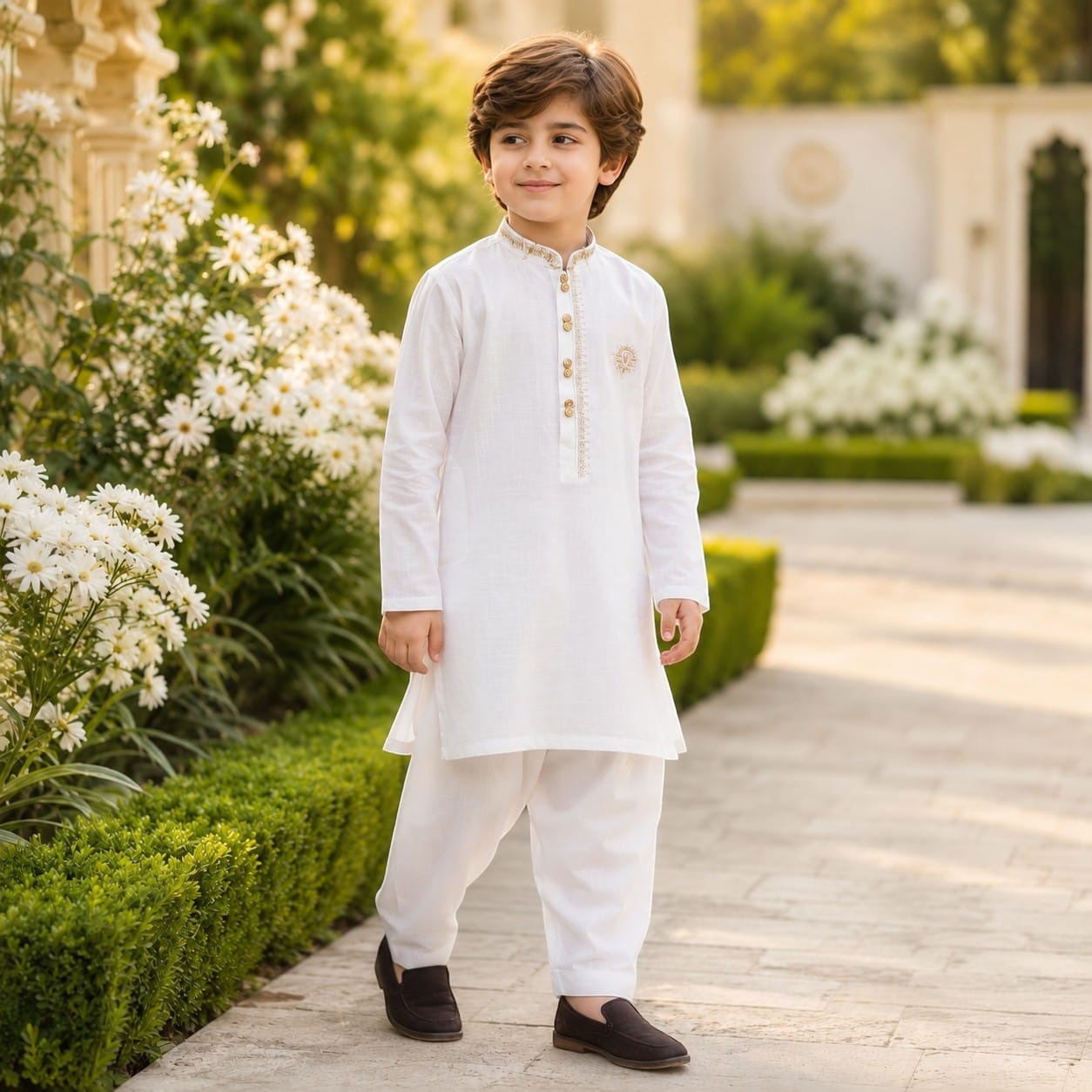 White Shalwar Kameez for Boys1