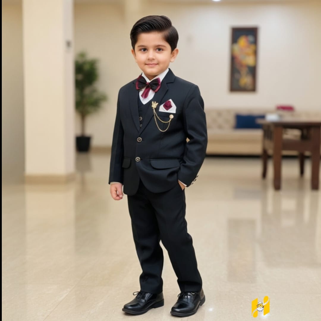 Black Formal Five Piece Suit