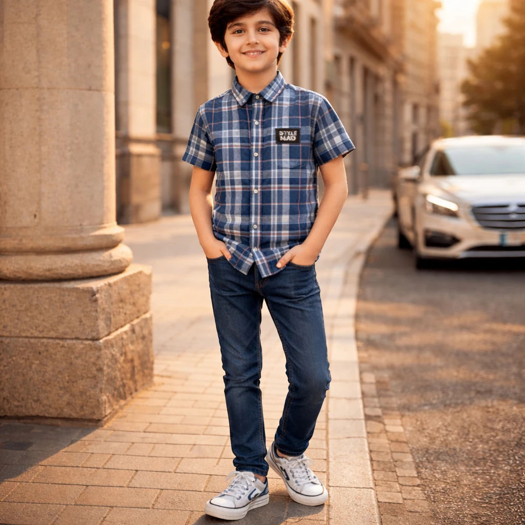 Cotton casual shirt for boys. Soft, breathable fabric.