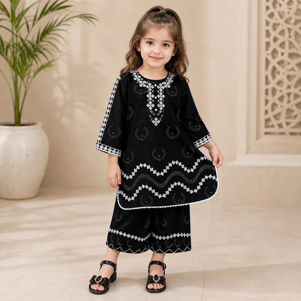 girls black shalwar kameez for summer collection