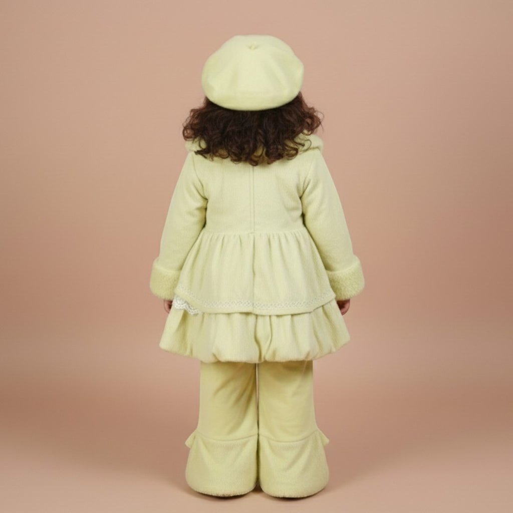 Girls Green Winter Frock