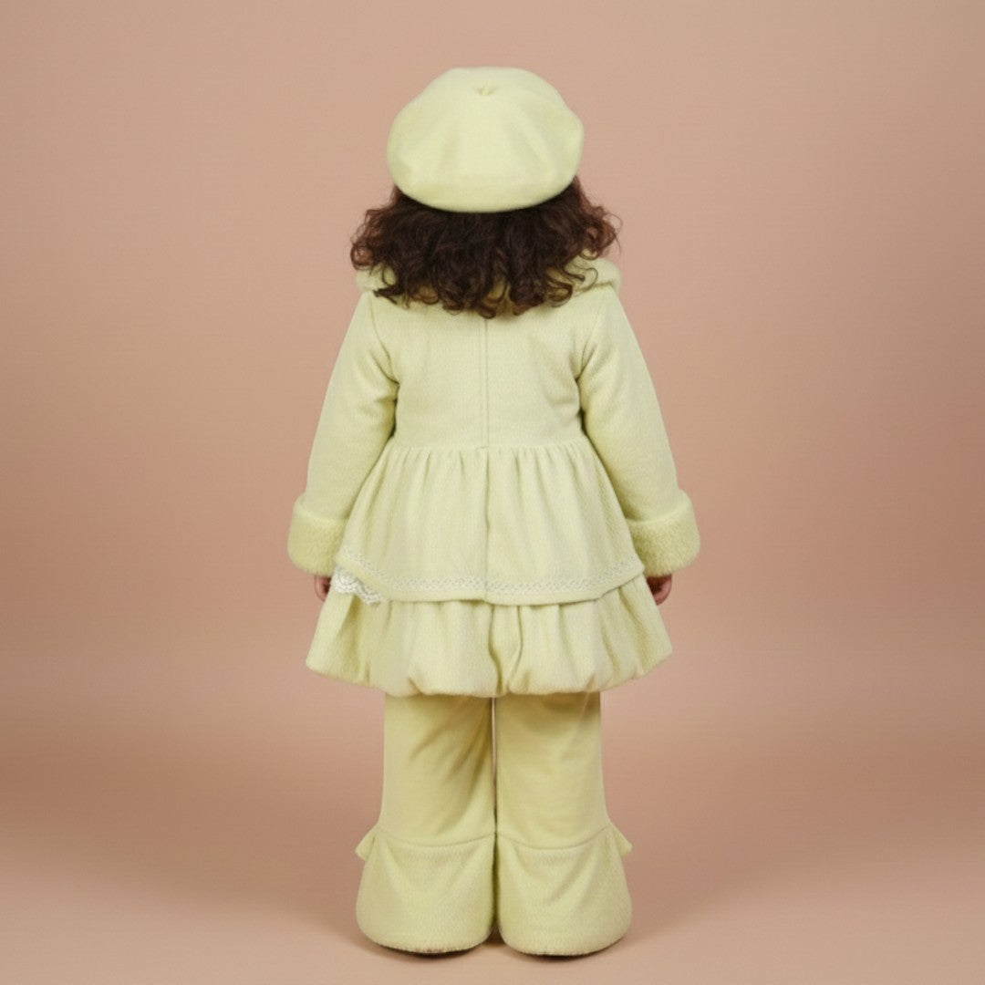 Girls Green Winter Frock