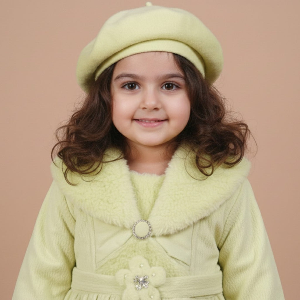Girls Green Winter Frock
